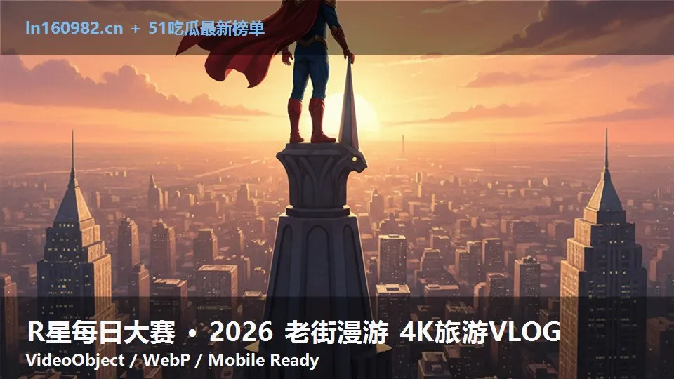 R星每日大赛 · 2026 老街漫游 4K旅游VLOG